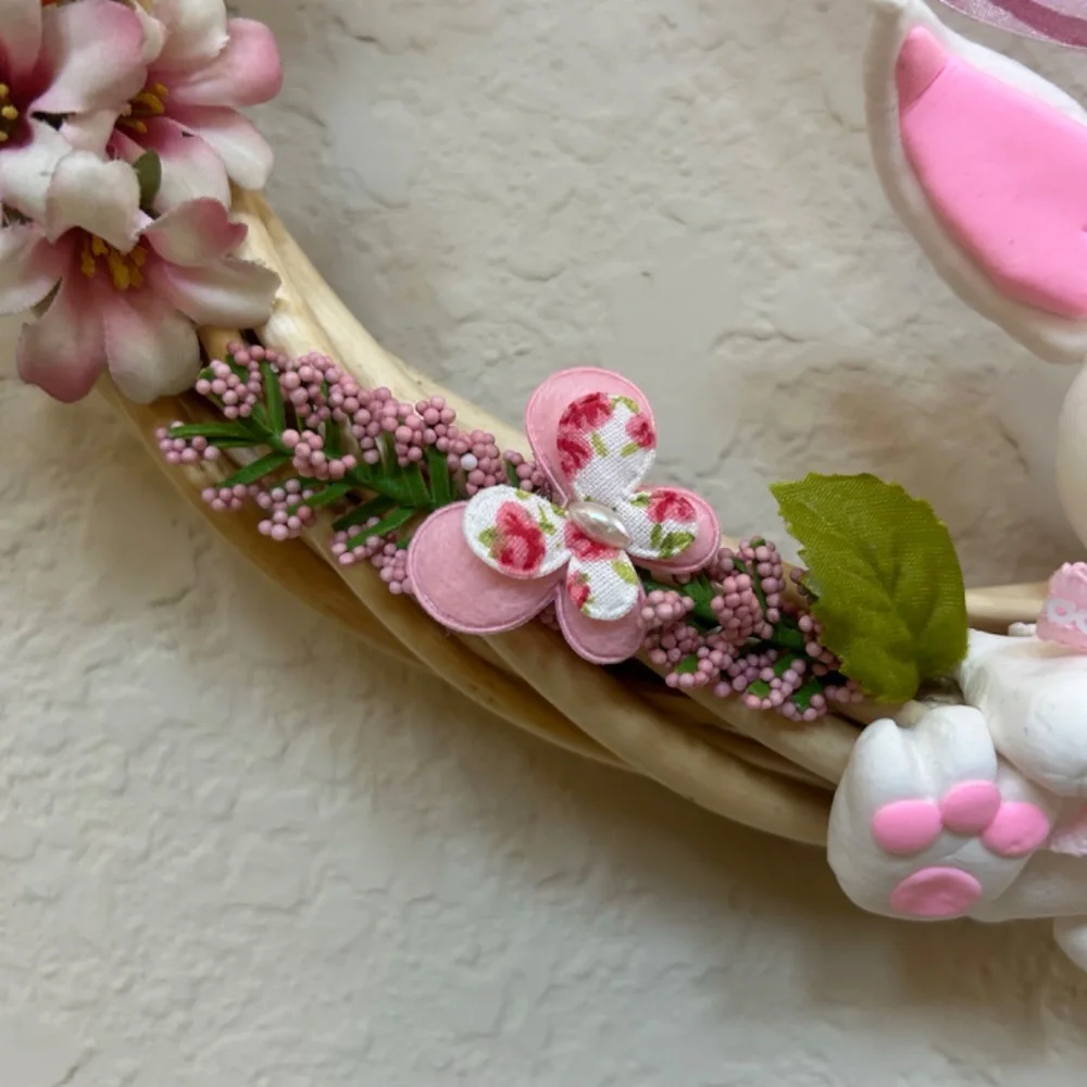 Easter Wreath- Cold Porcelain-Handmade. NWOT